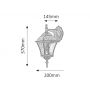 Rabalux Toscana kinkiet zewnętrzny 1x60 W złoty 8391 zdj.2