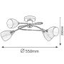 Rabalux Amy lampa podsufitowa 4x60 W chrom 2598 zdj.2