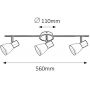 Rabalux Ati lampa podsufitowa 3x40 W biała-czarna 5978 zdj.2
