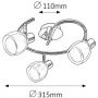 Rabalux Dave lampa podsufitowa 3x W biała-chrom 6837 zdj.2