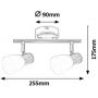Rabalux Gavin lampa podsufitowa 2x40 W biała-chrom-satyna 6487 zdj.2