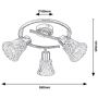 Rabalux Hestia lampa podsufitowa 3x40 W chrom-przezroczysta 5301 zdj.2