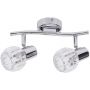Rabalux Lauren lampa podsufitowa 2x40 W chrom/przezroczysta 6092 zdj.1