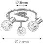 Rabalux Lauren lampa podsufitowa 3x40 W chrom-przezroczysta 6093 zdj.2