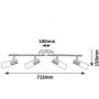 Rabalux Logan lampa podsufitowa 4x40 W biała-chrom 6099 zdj.2