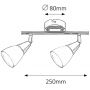 Rabalux Nicolette lampa podsufitowa 2x40 W biała-chrom 6768 zdj.2