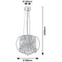 Rabalux Ninelle lampa wisząca 6x40 W chrom 3599 zdj.2