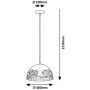 Rabalux Norena lampa wisząca 1x60 W czarna 5086 zdj.2