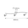 Rabalux Norman lampa podsufitowa 3x50 W chrom-satyna 5993 zdj.2