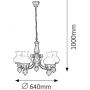 Rabalux Petronel lampa wisząca 5x60 W czarna-brązowa 7079 zdj.2