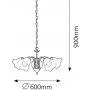 Rabalux Rafaella lampa wisząca 5x40 W złota 7235 zdj.2