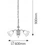 Rabalux Rafaella lampa wisząca 3x40 W chrom 7243 zdj.2