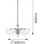 Rabalux Rafaella lampa wisząca 5x40 W chrom 7245 zdj.2