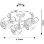 Rabalux Salazar lampa podsufitowa 3x40 W przydymiona 5399 zdj.2