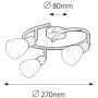 Rabalux Soma lampa podsufitowa 3x40 W brązowa-kremowa 6593 zdj.2