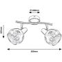 Rabalux Tamara lampa podsufitowa 2x40 W chrom-przydymiona 5347 zdj.2