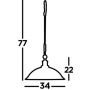 Searchlight Bistro lampa wisząca 1x60W mosiądz antyczny 1591AB zdj.2