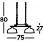 Searchlight Bistro II lampa wisząca 2x60W mosiądz antyczny 3592-2AB zdj.2