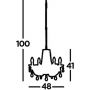 Searchlight Marietherese lampa wisząca 5x60W chrom/kryształ 399-5 zdj.2