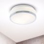 Searchlight Discs plafon 2x60W chrom/szkło białe 7039-28CC zdj.4
