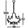 Searchlight Marietherese lampa wisząca 5x60W polerowany mosiądz/kryształ 699-5 zdj.2