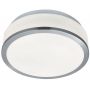 Searchlight Discs plafon 2x60W srebrny/szkło białe 7039-23SS zdj.1