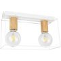 Spot-Light Gretter lampa podsufitowa 2x60W biały/dąb olejowany 4020203730074 zdj.1