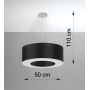 Sollux Lighting Saturno lampa wisząca 5x60W czarna/biała SL.0748 zdj.2