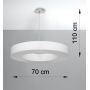 Sollux Lighting Saturno Slim lampa wisząca 6x60W biała SL.0753 zdj.2