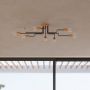 Sollux Lighting Timbo lampa podsufitowa 8x15 W czarna-drewno SL.1671 zdj.11