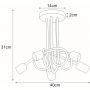 Kaja Deze lampa podsufitowa 5x60W biała K-3611 zdj.2