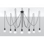 Sollux Lighting Edison 7 lampa wisząca 7x60W czarna SL.0372 zdj.6