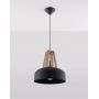 Sollux Lighting Casco lampa wisząca 1x60W czarny/drewno naturalne SL.0390 zdj.3