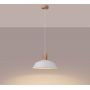 Sollux Lighting Fano lampa wisząca 1x15 W biała-drewno SL.1321 zdj.4