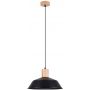 Sollux Lighting Fano lampa wisząca 1x15 W czarna-drewno SL.1322 zdj.1