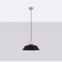 Sollux Lighting Fano lampa wisząca 1x15 W czarna-drewno SL.1322 zdj.3