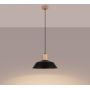 Sollux Lighting Fano lampa wisząca 1x15 W czarna-drewno SL.1322 zdj.5