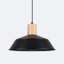 Sollux Lighting Fano lampa wisząca 1x15 W czarna-drewno SL.1322 zdj.4