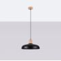 Sollux Lighting Indy lampa wisząca 1x15 W czarna-drewno SL.1324 zdj.3