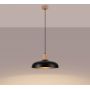 Sollux Lighting Indy lampa wisząca 1x15 W czarna-drewno SL.1324 zdj.6