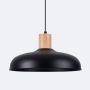 Sollux Lighting Indy lampa wisząca 1x15 W czarna-drewno SL.1324 zdj.4