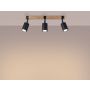 Sollux Lighting Fager lampa podsufitowa 3x10 W czarna-drewno SL.1345 zdj.10