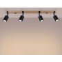 Sollux Lighting Fager lampa podsufitowa 4x10 W czarna-drewno SL.1346 zdj.9