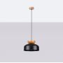 Sollux Lighting Marion lampa wisząca 1x15 W czarna-drewno SL.1351 zdj.3