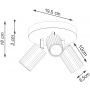 Sollux Lighting Karbon lampa podsufitowa 3x10 W złota SL.1563 zdj.2