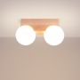 Sollux Lighting Bulbo lampa podsufitowa 2x8 W biała-drewno SL.1683 zdj.4