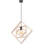 Sollux Lighting Caro lampa wisząca 1x15 W czarna-naturalne drewno SL.1757 zdj.1