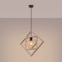 Sollux Lighting Caro lampa wisząca 1x15 W czarna-naturalne drewno SL.1757 zdj.4