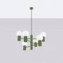 Sollux Lighting Halo lampa wisząca 6x8 W zielona oliwkowa SL.1832 zdj.6