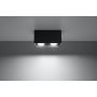 Sollux Lighting Quad Maxi lampa podsufitowa 2x40W czarna SL.0381 zdj.5